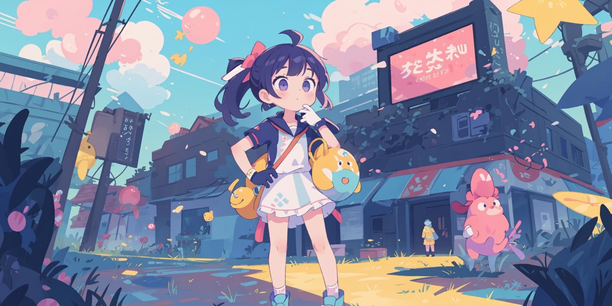 日系城市插画文章封面